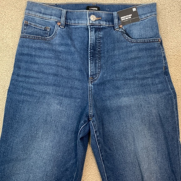 Express Super High Rise Modern Straight Jeans- 8- NWT - Picture 5 of 15